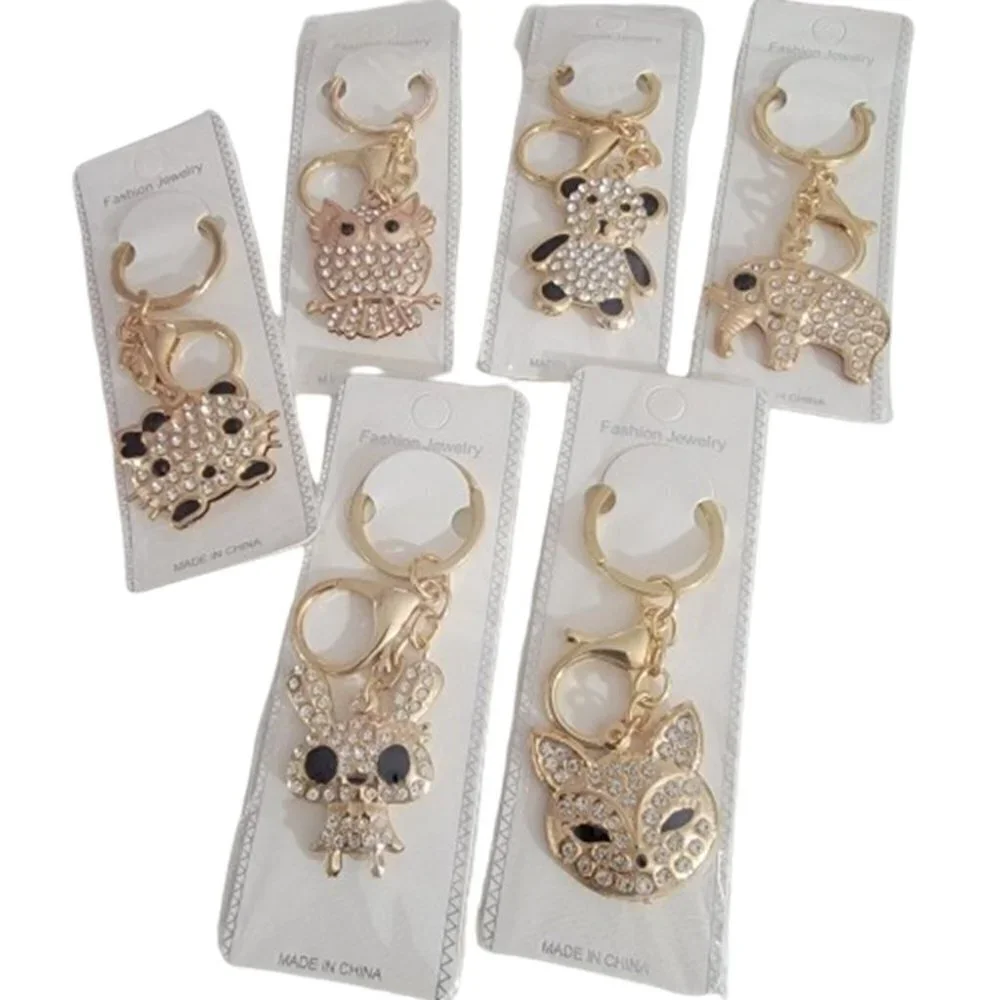 ❤️ Animal Assorted Charm Key Rings Bag Candy Jewelry Keychain NWT ❤️
